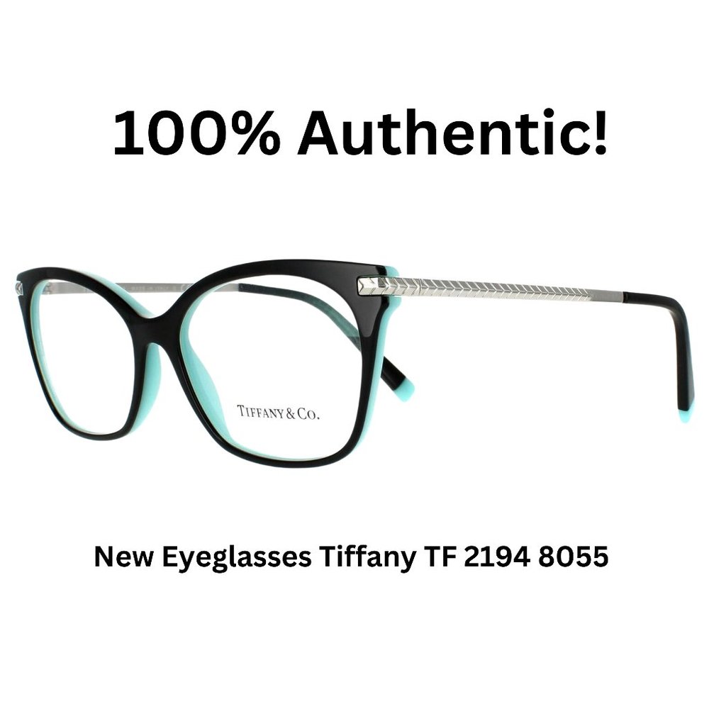New Beautiful Tiffany & Co. Eyeglasses TF 2194 8055 Black Blue $625 - Picture 2 of 3